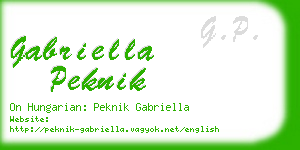 gabriella peknik business card